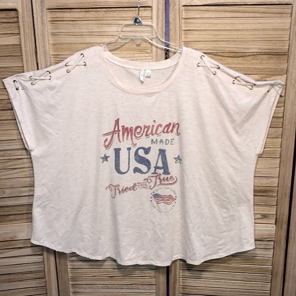 Cato American Made Use Cap Sleeve Plus Size T Shirt 26 28w - Picture 1 of 8